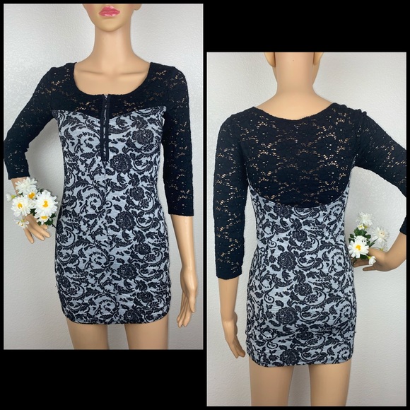 Free People Eyelet Lace Floral Jacquard Dress - Picture 7 of 14